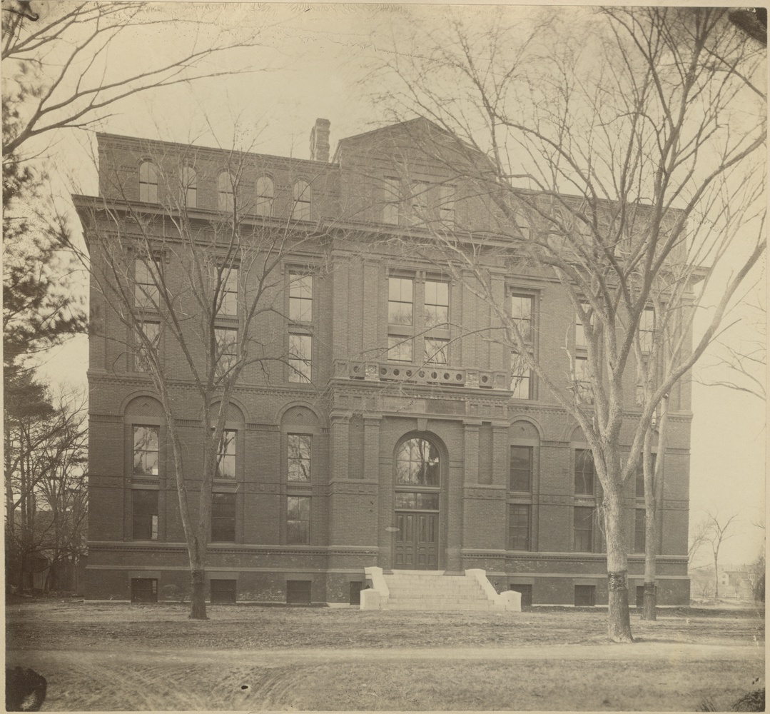 The historic facade of the Peabody museum. © Museum Collection. Courtesy of the Peabody Museum of Archaeology and Ethnology, Harvard University, PM2004.1.326.5