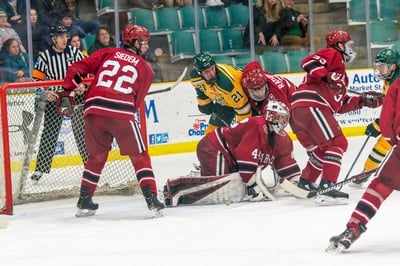 Cover image for No. 20 Men's Hockey Takes Down No. 5/6 Clarkson on Road