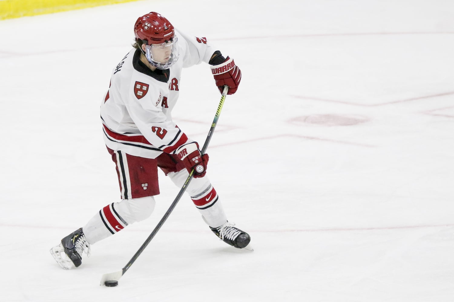 Reilly Walsh broke the ice for the Crimson tonight on the power play, netting his 20th career man-advantage tally.
