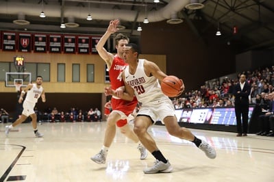 Cover image for In Amaker's 250th Win at Harvard, Men's Basketball Clinches Ivy Tournament Berth