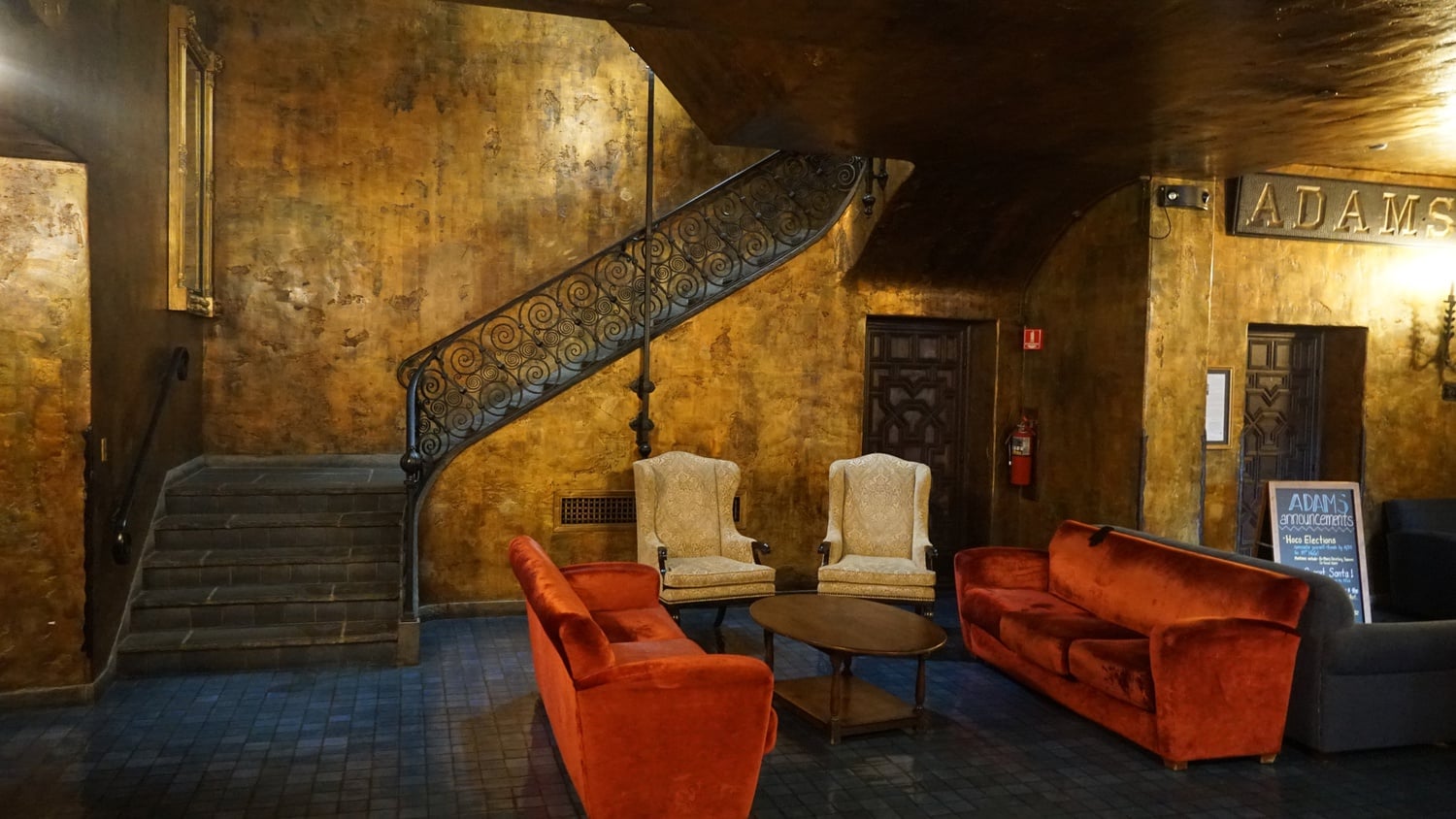 Adams House's gorgeous Gold Room.