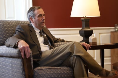 Cover image for Harvard President Bacow Tests Positive for Coronavirus