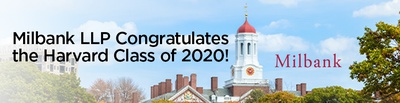 Cover image for Milbank's 2020 Congratulations Ad
