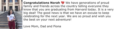 Cover image for Norah Murphy's Graduation Ad