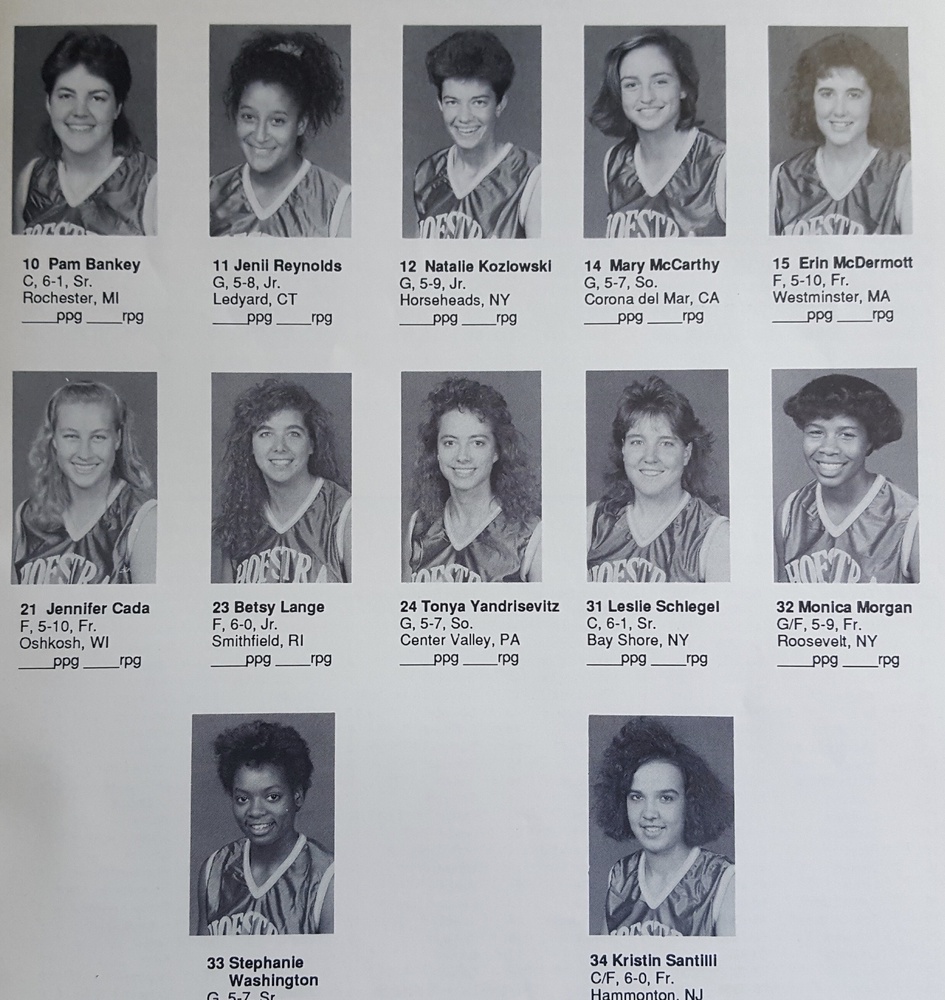 Before a long career in athletics administration, Harvard athletic director Erin McDermott (top right) played Division I basketball at Hofstra, establishing a presence in the paint as a forward and center.
