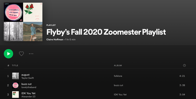 Cover image for Fall 2020 Zoomester Playlist