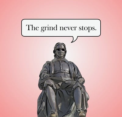 Cover image for The Grind Never Stops: Two Centuries of Slang at Harvard