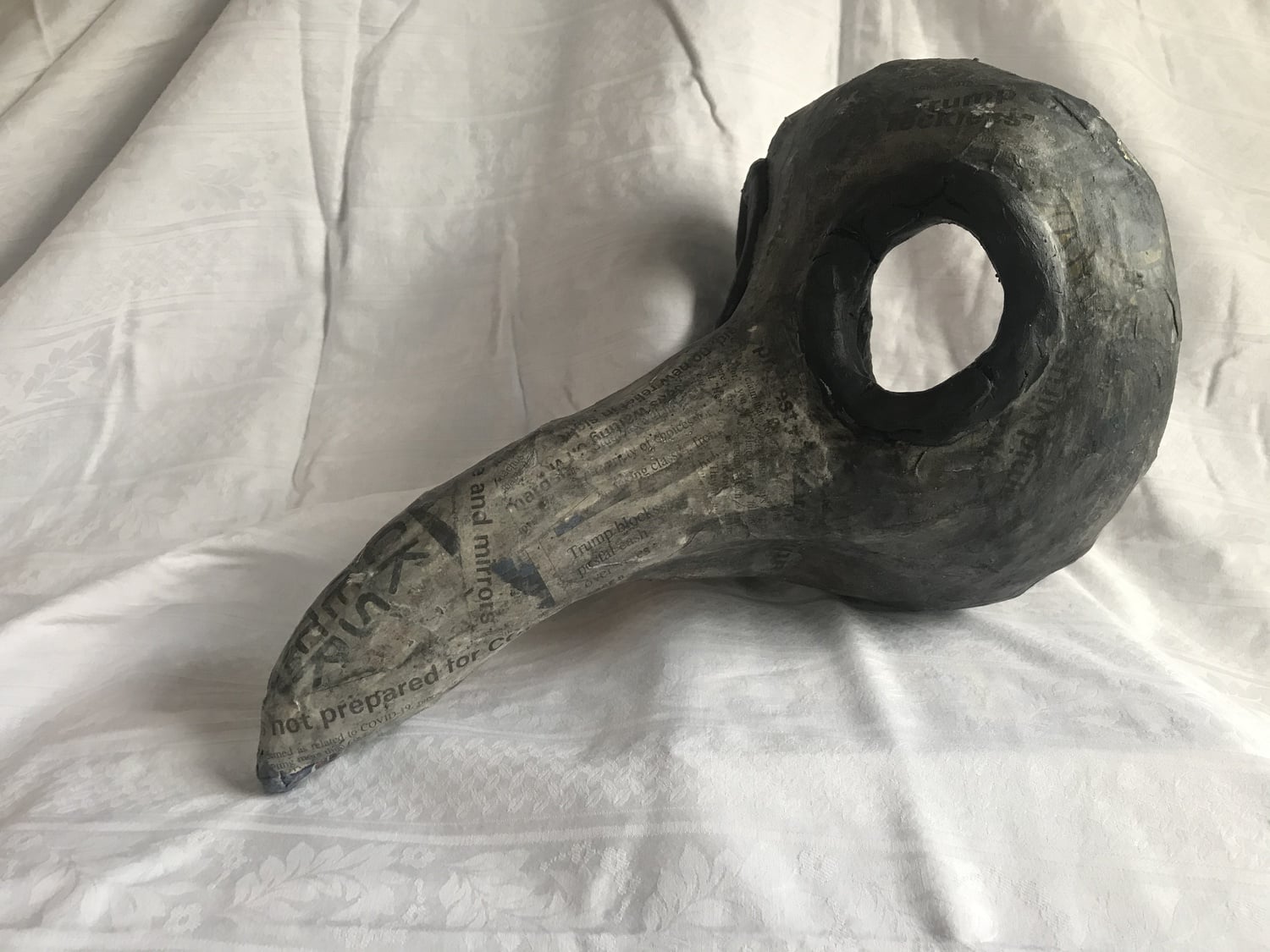 One post, for example, features a beaked papier-mâché mask which mimics those worn by medieval doctors during outbreaks of the bubonic plague.