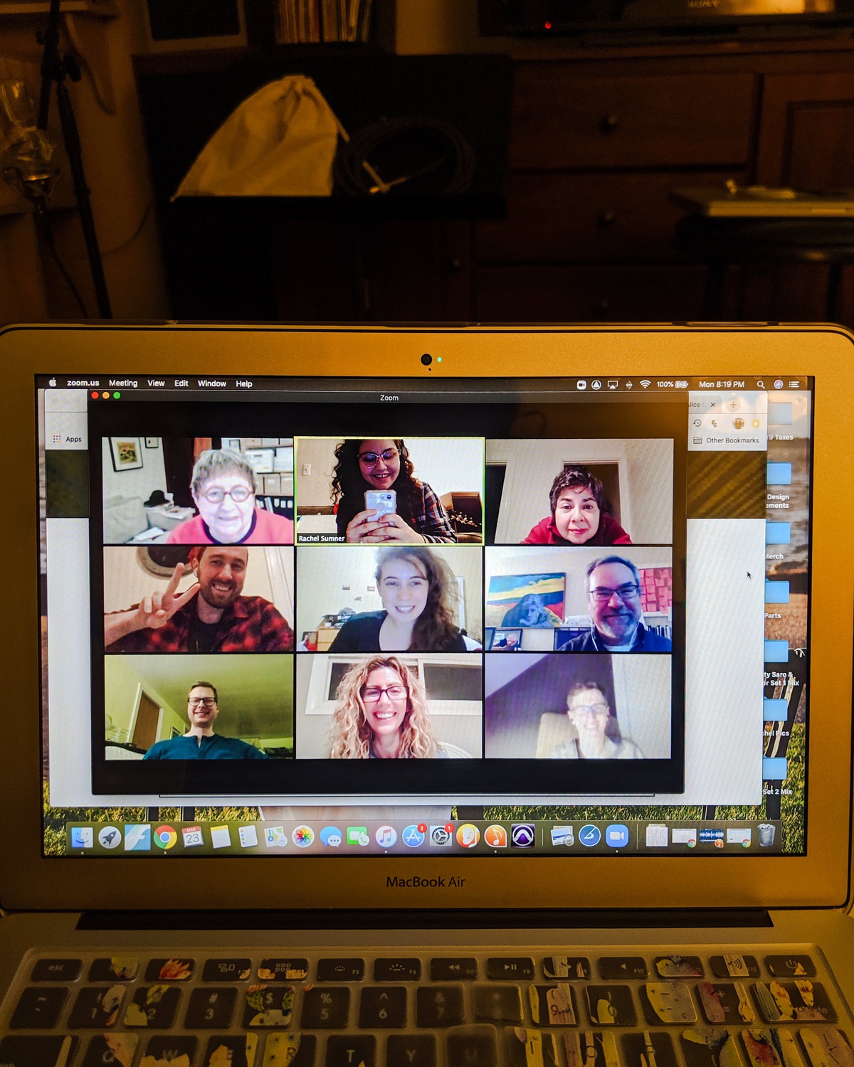 Rachel Sumner teaches a music class remotely.