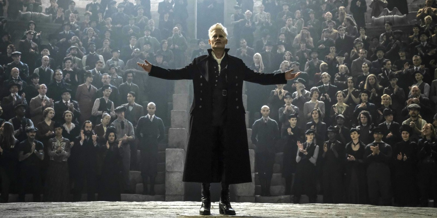Johnny Depp as Grindelwald in the "Fantastic Beasts and Where to Find Them" Series