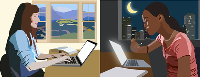 Cover image for Far from Cambridge, Students Balance Remote Classes, Virtual Social Lives, and an Uncertain Future