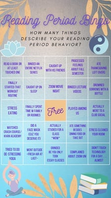 Cover image for Reading Period Bingo