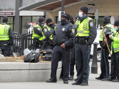 Cover image for Boston Police Prepare for Inauguration Day Demonstrations