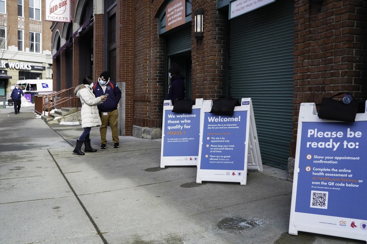 The City of Cambridge does not have its own public vaccination site, but the state’s second largest vaccination site opened Feb. 1 just across the Charles River at Fenway Park in Boston.