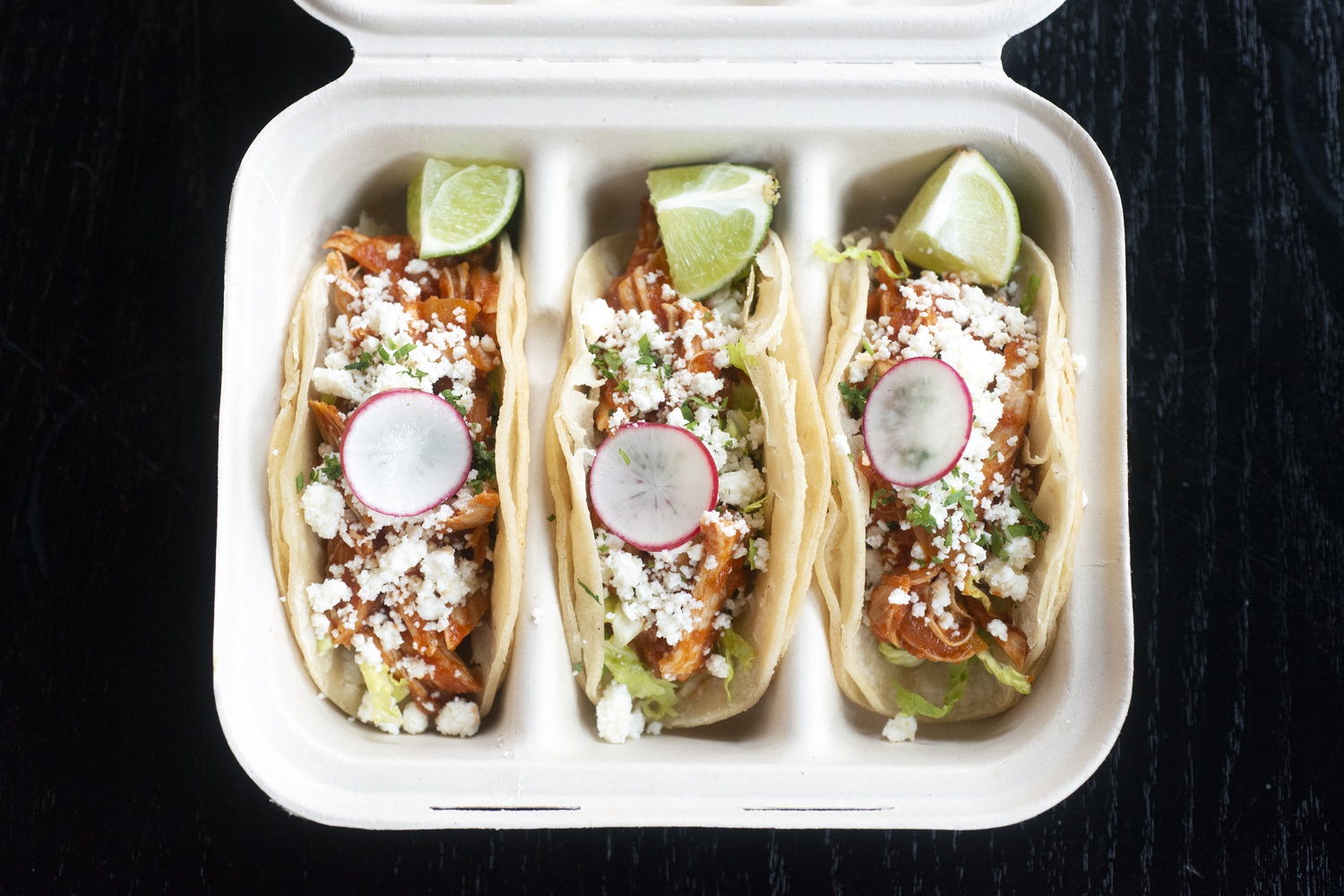 Chef Jeremy Sewall's La Ventana offers Smoked Chipotle Chicken Tacos.