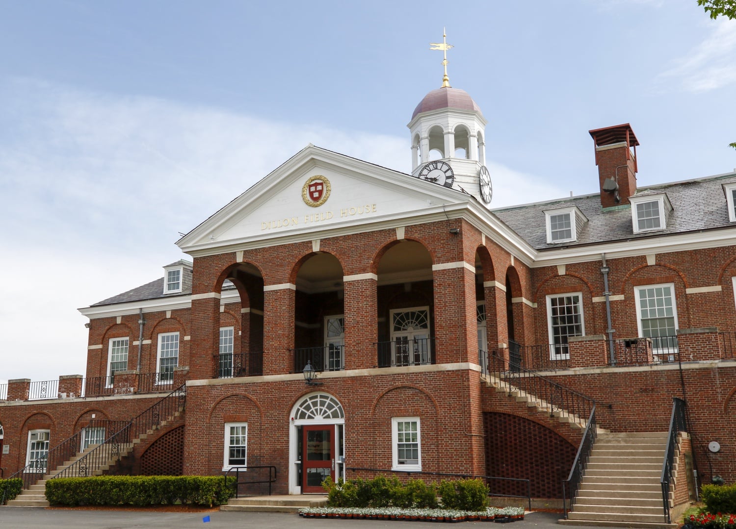 Dillon Field House contains facilities and offices that supports Harvard athletics. Student athletes living on campus were allowed to resume sport-specific training Monday.