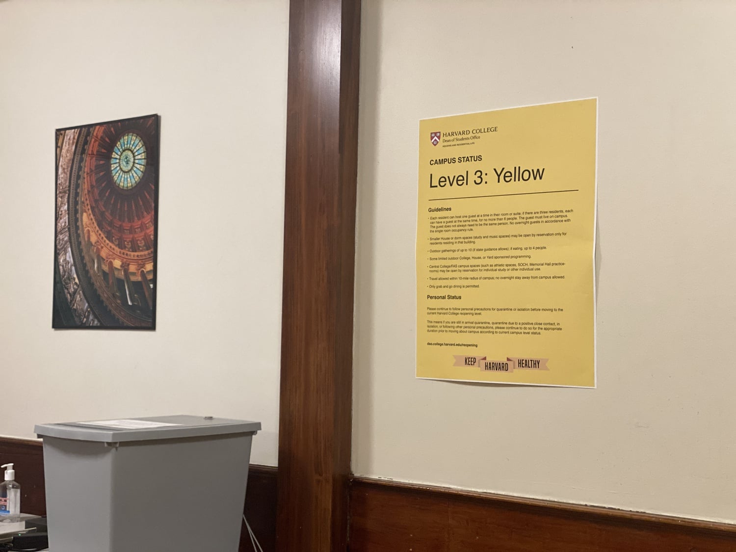 Harvard’s campus reopening status entered Phase Yellow on Monday, the third tier of its reopening plan.