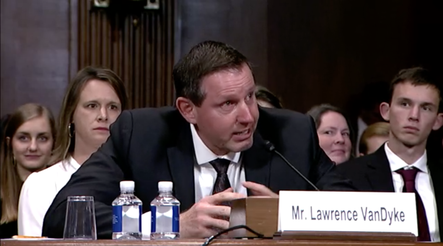 Lawrence J.C. VanDyke at his confirmation hearing before the Senate on October 30, 2019.