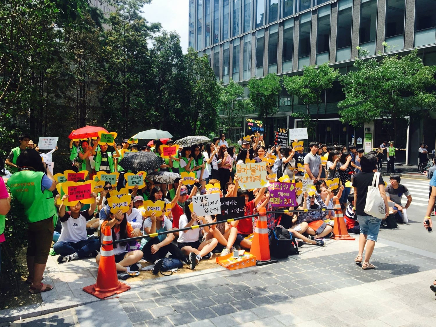 Every Wednesday since 1992, South Koreans have held a protest in front of the Japanese embassy in the capital, Seoul, to demand the Japanese government apologize to and compensate victims of sexual slavery in Imperial Japan, known as comfort women.