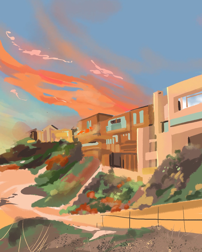 Digital illustration, 1080 x 1350 pixels. A study of color and mood.