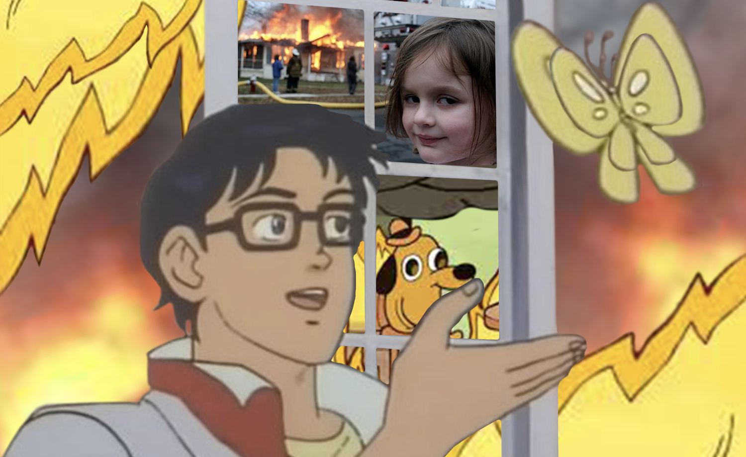 Popular memes colliding? A true work of art.
