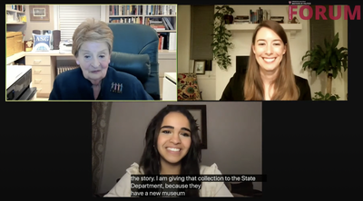 Cover image for Madeleine Albright Talks Female Public Leadership at IOP International Women’s Day Celebration