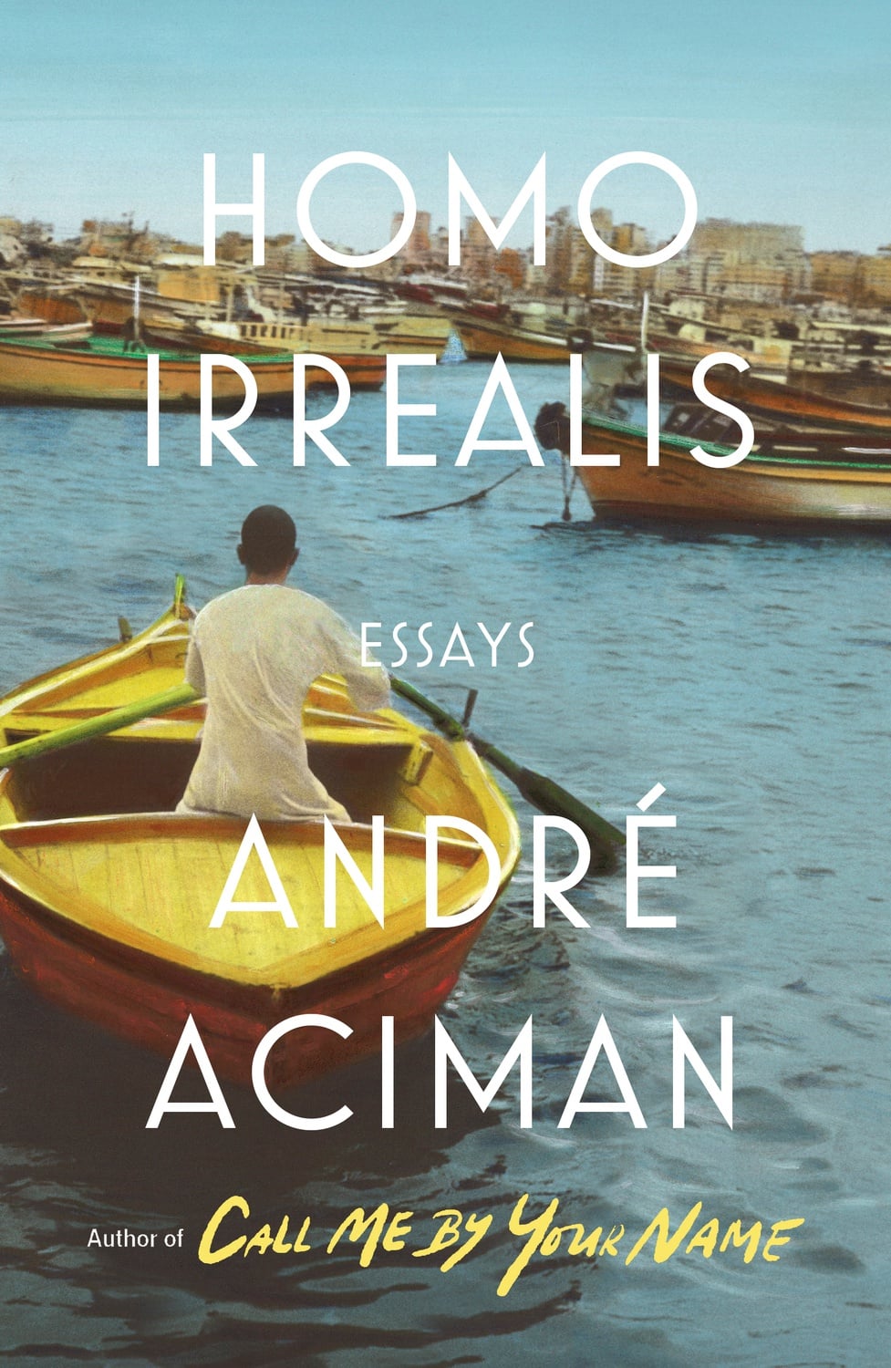Cover Art for André Aciman's newest book, "Homo Irrealis."
