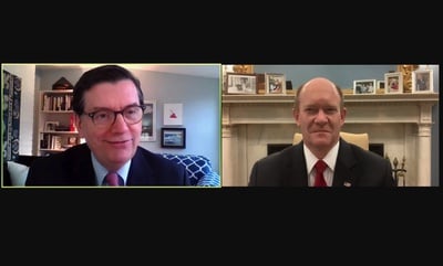 Cover image for Sen. Chris Coons Urges National Service to Bridge Partisanship, Restore Democracy at IOP Event