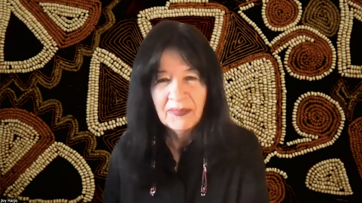 Joy Harjo discussed Native American identity through poetry during a Monday webinar co-hosted by the Harvard University Native American Program and the Harvard Art Museums.