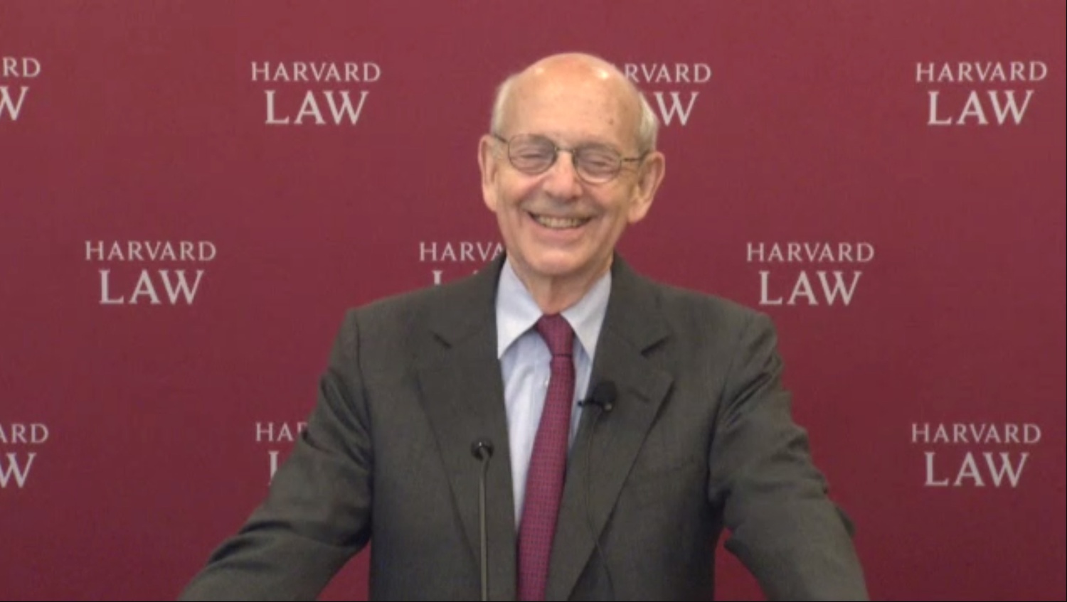 Supreme Court Justice Stephen G. Breyer spoke at Harvard Law School’s annual Scalia Lecture Tuesday.