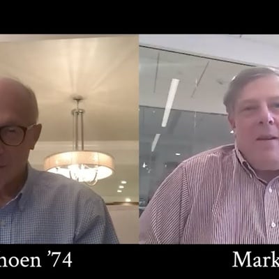 Cover image for Crimson Connections: Mark J. Penn ’76 and Doug E. Schoen ’74