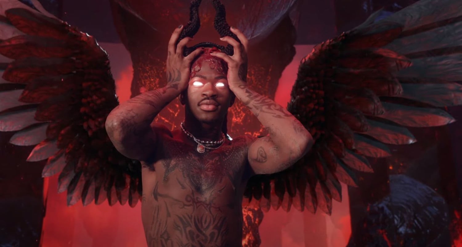 Lil Nas X in the music video for his latest single, "MONTERO (Call Me By Your Name)"