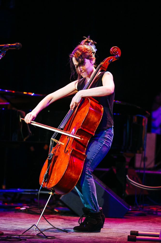 Leahy Ardon performs an original anti-war song at the Berklee Performance Center.