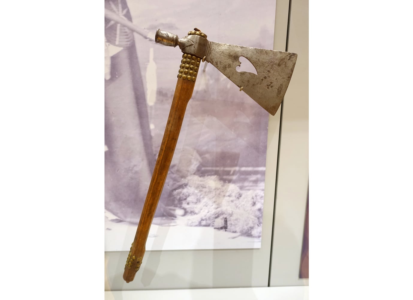 This pipe tomahawk displayed in Harvard's Peabody Museum belonged to Ponca chief Standing Bear, a civil rights leader who helped win Native Americans recognition from the courts as persons, with the right to sue for their own freedom.