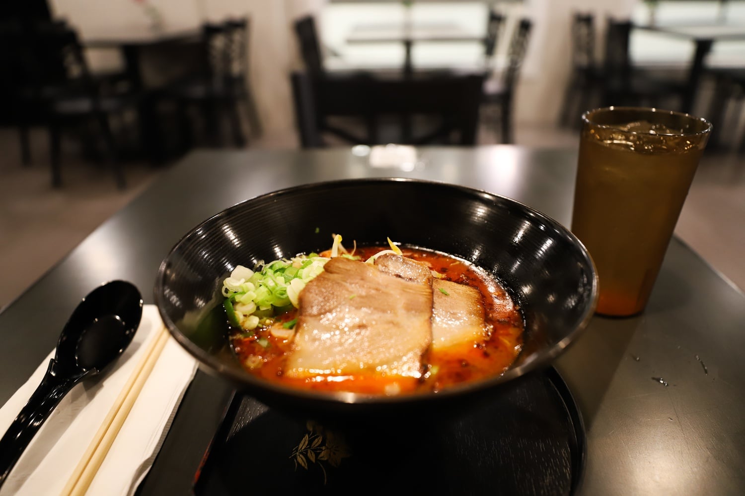 Menya Jiro's spicy Sakurajima ramen dish.
