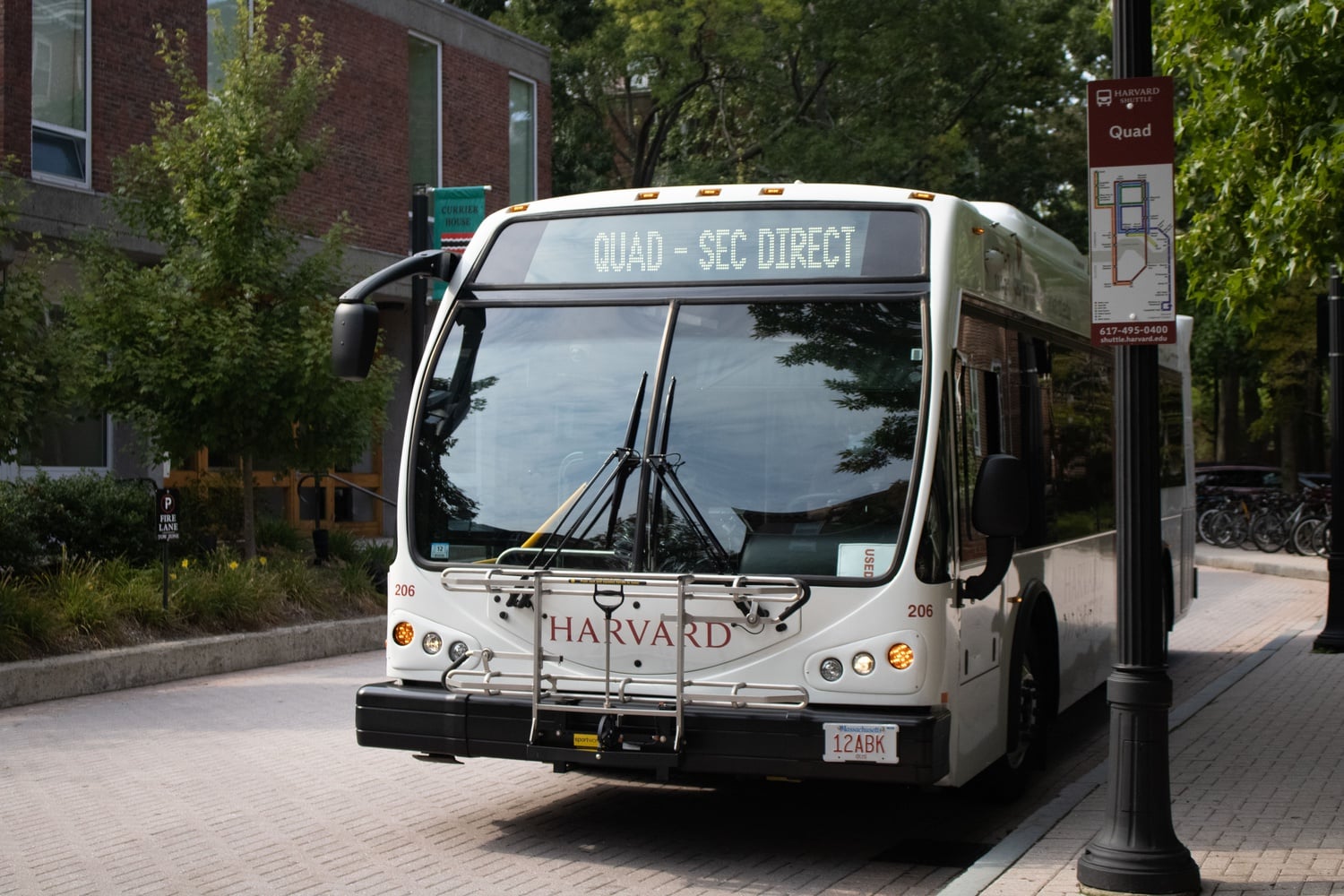 Harvard shuttles transport students and affiliates across campus. Harvard University Transit Services replaced Passio GO! with Citymapper on July 1 after years of student complaints about the former shuttle-tracking app.