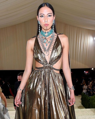 Cover image for Quannah Chasinghorse at The Met Gala