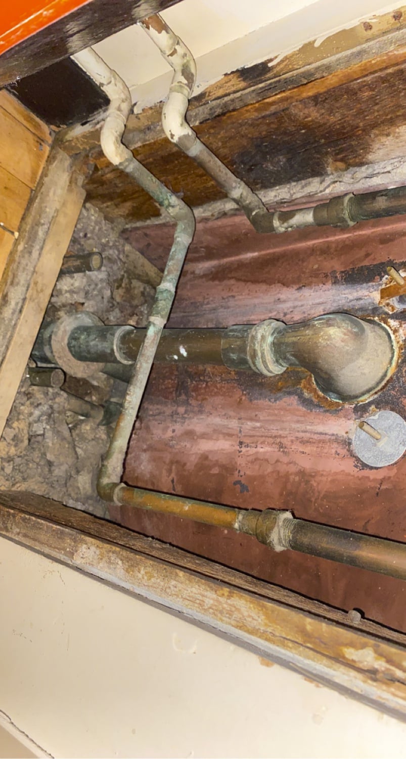 Markus I. Anzaldua-Campos ’24, a Kirkland resident, said there is a big hole in his closet wall where one can see “a lot of piping.”