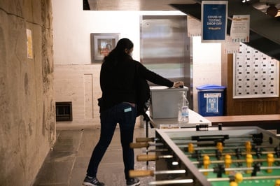 Cover image for Harvard Lowers Undergrad Testing Frequency Following Decrease in Covid Cases