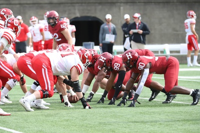 Cover image for No. 22 Football Cruises Past Cornell, 24-10, to Keep Perfect Record Intact