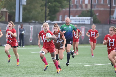 Cover image for Women’s Rugby Cruises Past Brown 60-8, Continues Undefeated Start