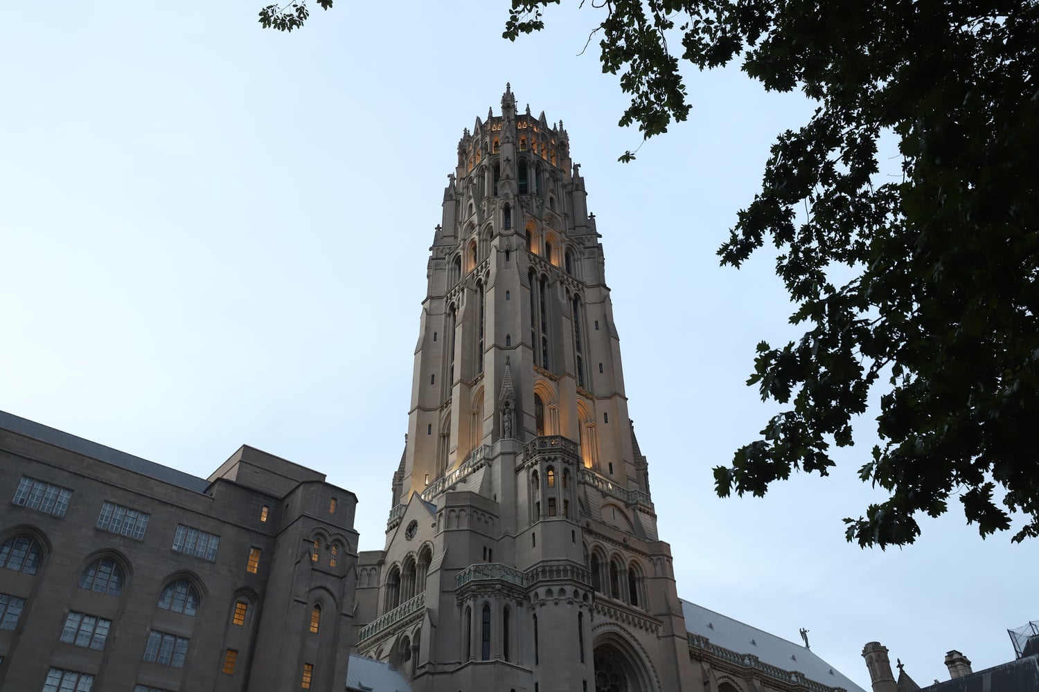 Riverside Church, adjacent to Union Theological Seminary in New York City.