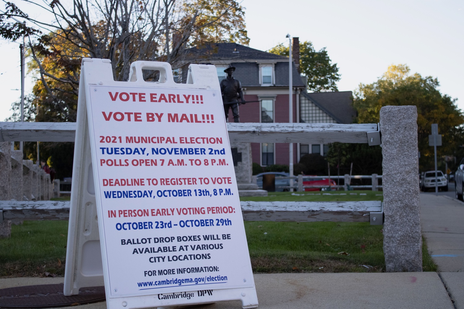 The election for nine at-large seats on the Cambridge City Council will be held Nov. 2.