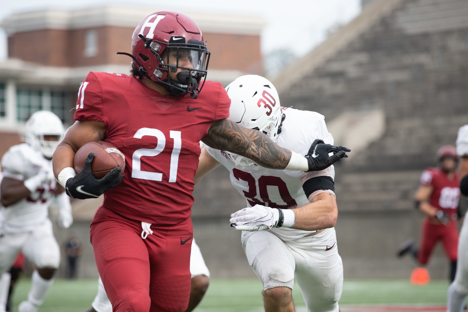 Bourget’s strong performance speaks to the depth of the Crimson’s run game.