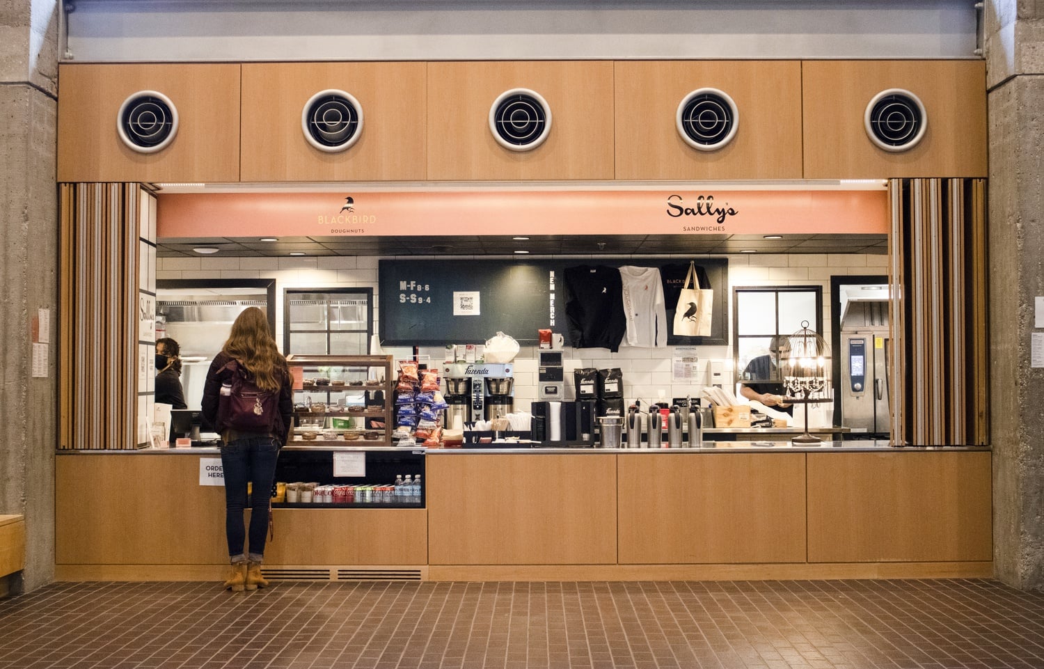 Sally's Sandwiches opened earlier this month in the Smith Campus Center in a combined storefront with Blackbird Donuts. Both stores are operated by the Gallows Group, a local restaurant group.