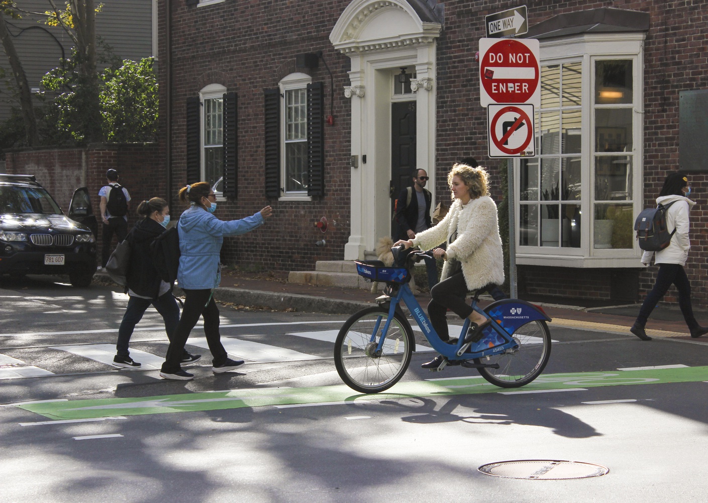 Students are using BlueBikes to travel across campus in increasing numbers, taking advantage of Cambridge's designated bike lanes.