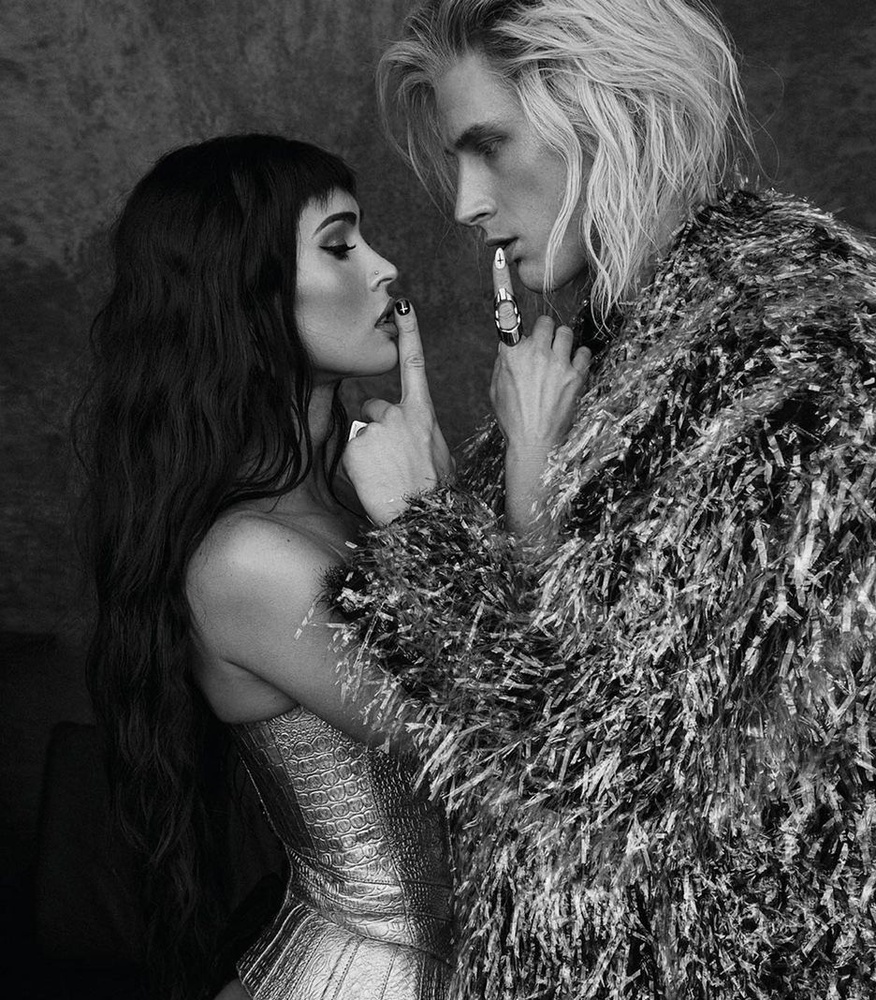 Machine Gun Kelly and Megan Fox for the cover of British GQ.