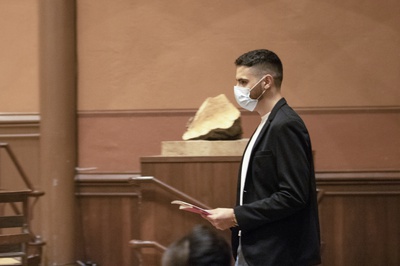 Cover image for Palestinian Poet, Journalist Speaks About Violence and Law at Harvard Law School Event