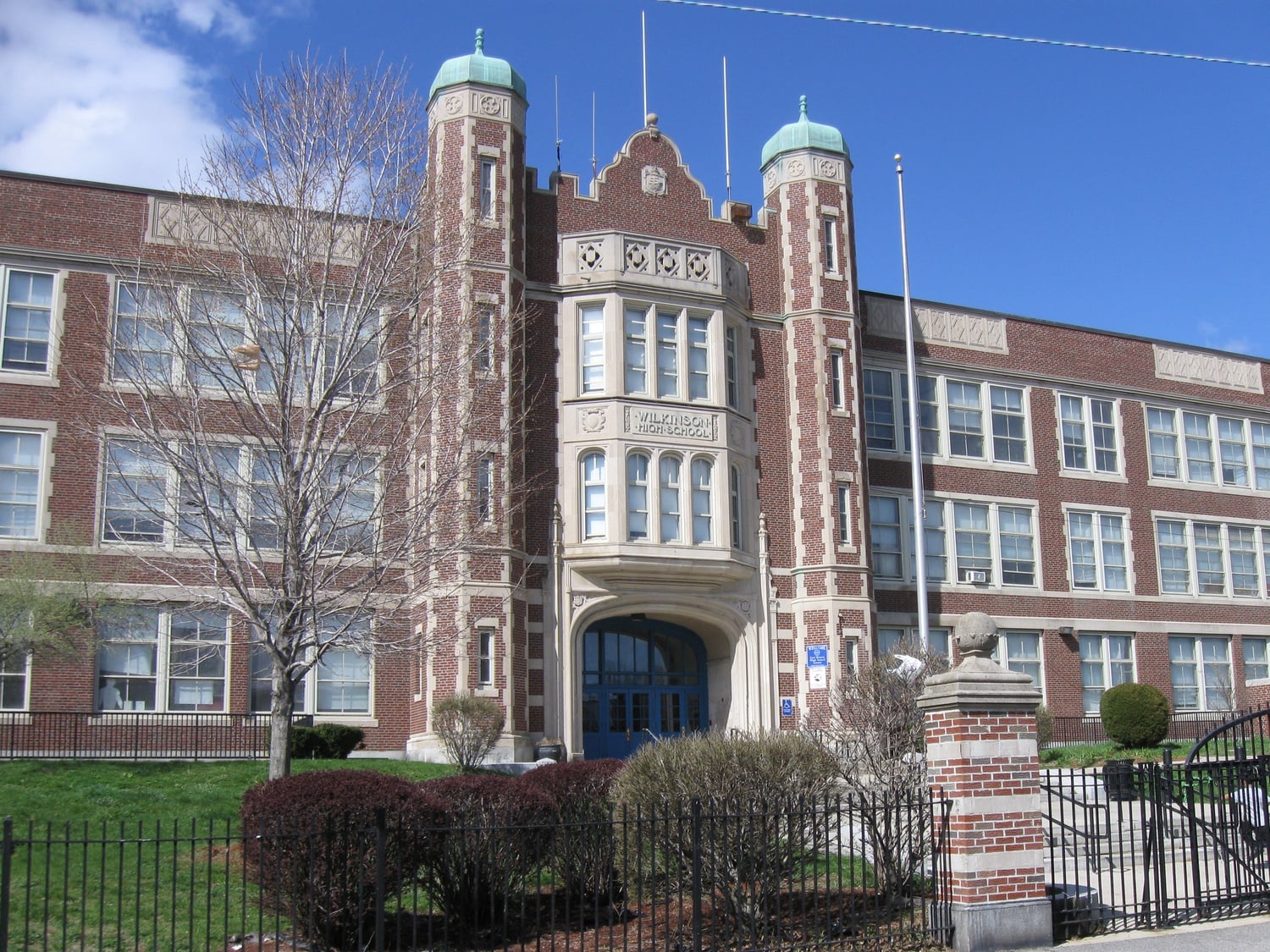 East Boston High School, where the student known as Orlando attended before being deported in part due to surveillance information collected on him while in school.