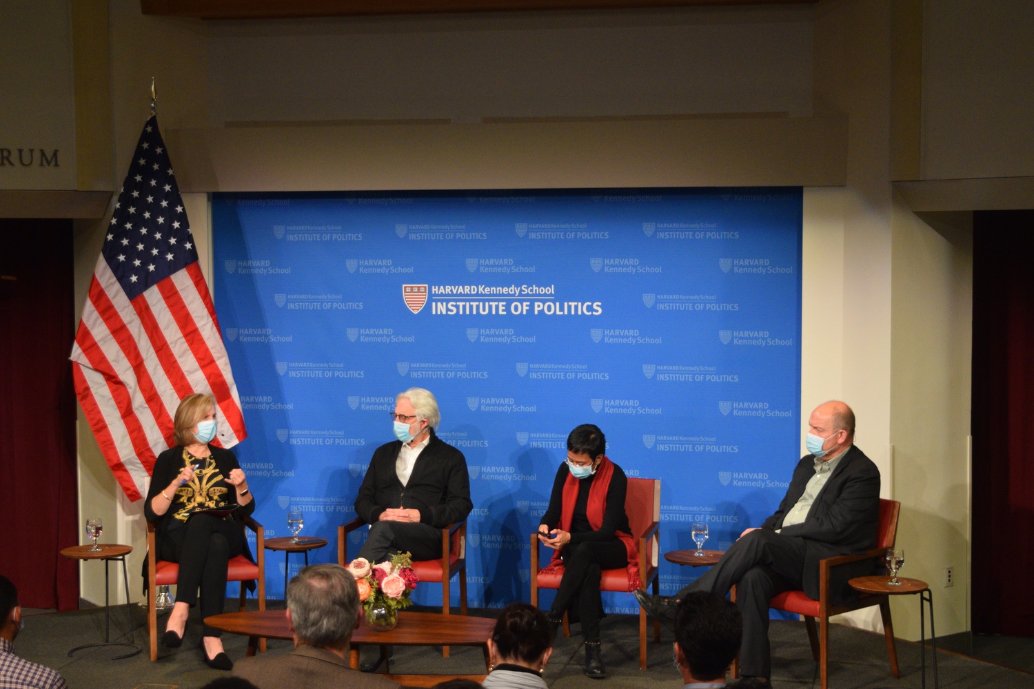 The Institute of Politics hosted a forum on the media Monday evening featuring former New York Times CEO Mark Thompson, Nobel Prize winner and Rappler CEO Maria Ressa, Google vice president of news Richard Gingras, and former McClatchy Company CEO Craig Forman.